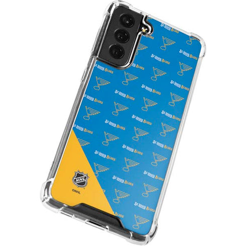 NHL St. Louis Blues Pattern Galaxy S21 FE Clear Case